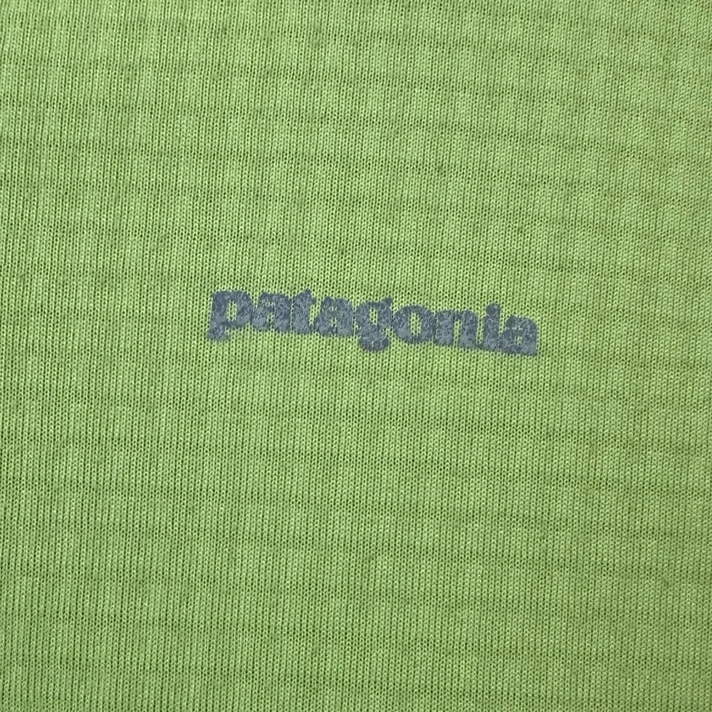 Patagonia Bright Blue and Lime Green 1/2 Zip Pullover - Picture 6 of 8